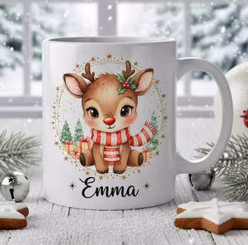 Personlig Julmugg- Rudolf