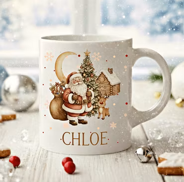 Personlig Julmugg - Tomte med Rudolf