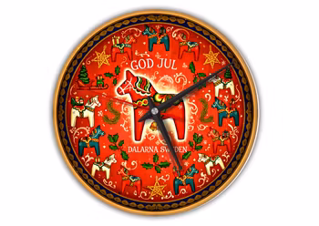 God Jul - tystgående väggklocka