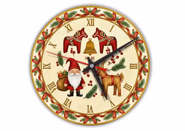 Gammaldags Jul - Tystgående väggklocka