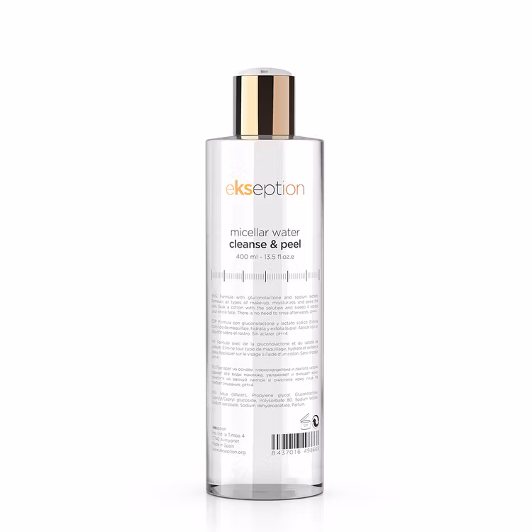 Micellar water cleanse & peel