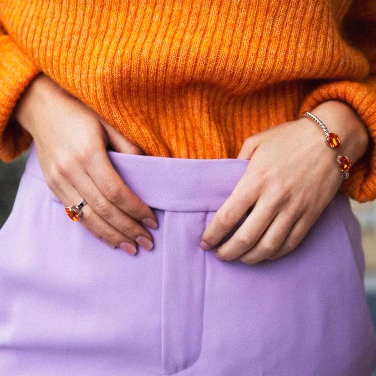 Mini Drop Bracelet / Tangerine