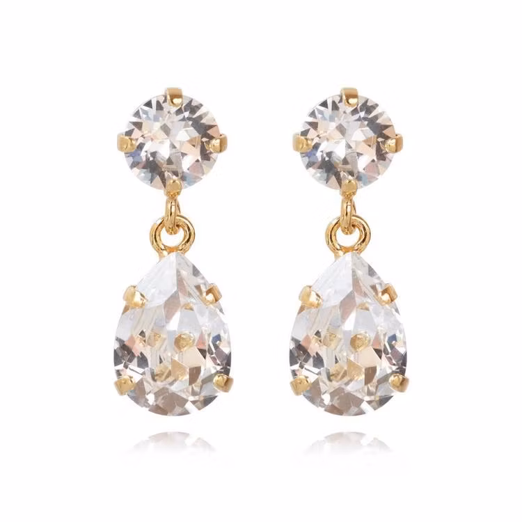 Mini Drop Earrings / Crystal