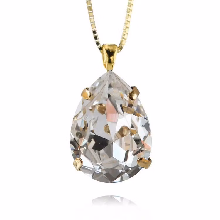 Classic Drop Necklace / Crystal