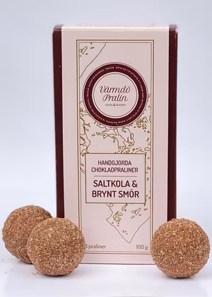 Chokladpraliner saltkola med brynt smör