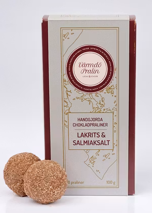 Chokladpraliner med lakrits och salmiaksalt