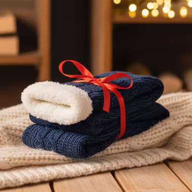 Fodrade sockor (Blå)