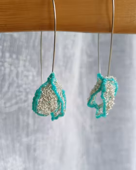 Virkade finsilverörhängen Hängande