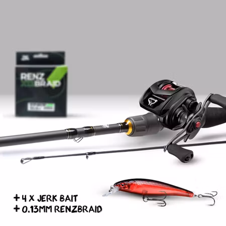 Beastly Stripe Cast Jerkbait Combo