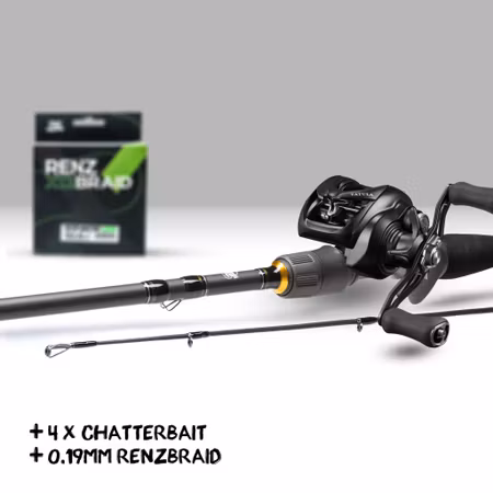 Beastly Strip Cast Chatterbait Combo (inkl. flätlina + beten)
