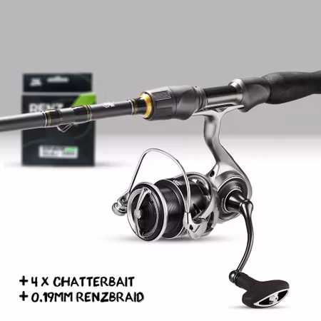 Beastly Stripe SU Chatterbait Combo (inkl. flätlina + beten)