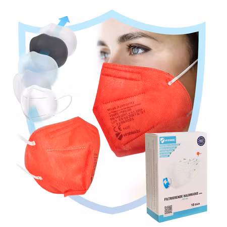 Filtering Half Mask FFP2 NR (Pack of 10) - Helkartong 45 askar = 450st