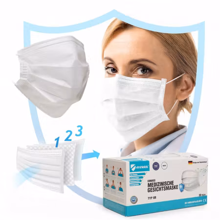 Medical Face Mask Typ IIR - 50-pack- Hel kartong 40 förp = 2000st munskydd