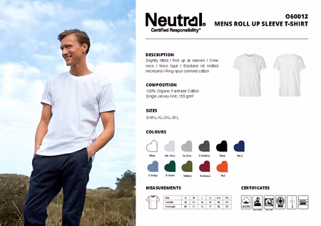 Neutral Men´s Roll Up Sleeve T-Shirt