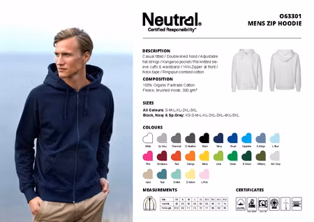 Neutral Men´s Zip Hoodie