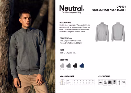 Neutral Unisex High Neck Jacket