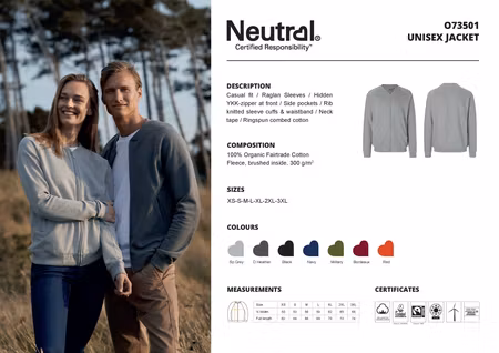 Neutral Unisex Jacket With Zip