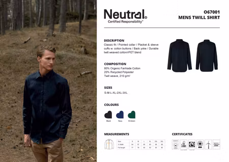 Neutral Men´s Twill Shirt