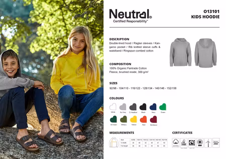 Neutral Kids´ Hoodie
