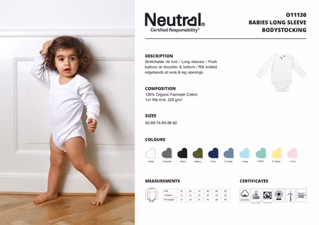 Neutral Babies Long Sleeve Bodystocking