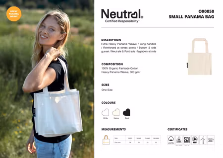 Neutral Small Panama Bag