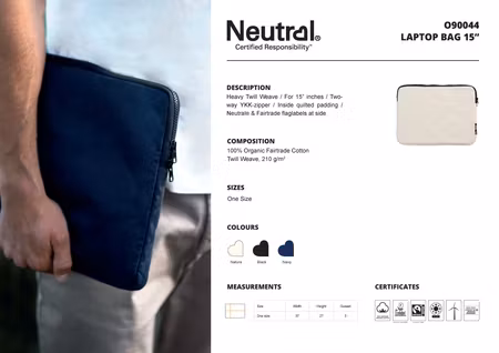 Neutral Laptop Bag 15"