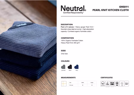 Neutral Pearl Knit Kitchen Cloth (2-pack)
