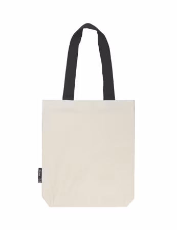 Neutral Twill Bag With Contrast Handles - O90002