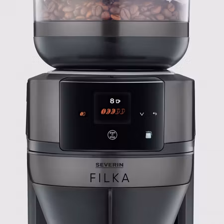 Helautomatisk filterkaffebryggare FILKA 2.0 med glaskanna - KA 4854 Dark Inox