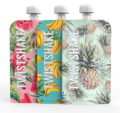 3x Squeeze Bag 220ml Fruit