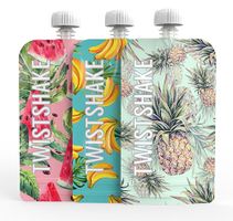 Twistshake 3x Squeeze Bag 220ml Fruit