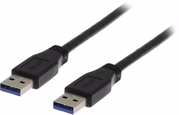 USB 3.0 kabel, Typ A ha - Typ A ha, 1m, svart