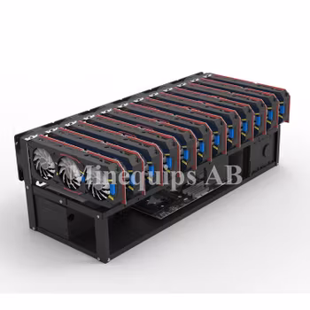 MEQ12Open - Chassi för 12 GPU och 2PSU med maximal värmeavledning.