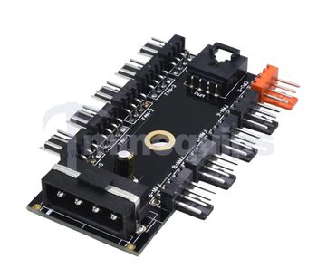 Minequips Fläkthub, 1 - 10 PWM 4-pin molex (PATA)