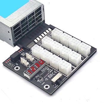 Minequips HP FS Breakout board, 2200watt, 12 ports, LED display, power button, FDD power on