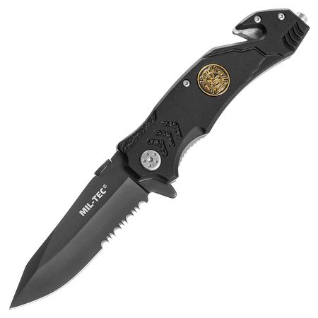 MIL-TEC by STURM BLACK ′FIRE BRIGADE′ ONE-HAND KNIFE