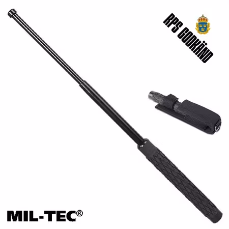 MIL-TEC Teleskopbatong 21" i stål inkl. hölster (RPS OK)