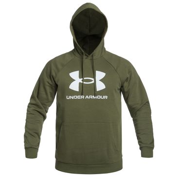 UNDER ARMOUR Rival Fleece Logo Sweatshirt - OD Green/White