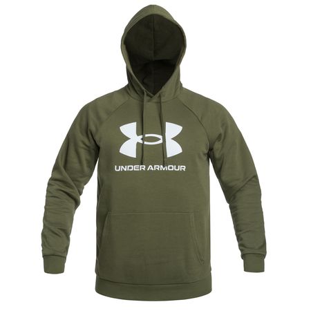 UNDER ARMOUR Rival Fleece Logo Sweatshirt - OD Green/White