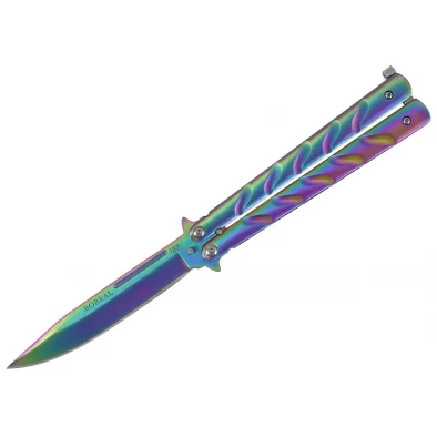 REPLIKA Butterfly Kniv - JOKER Rainbow