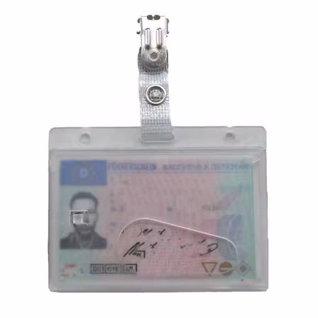 ID-Korthållare med clip i polykarbonat