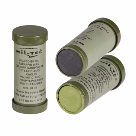 MIL-TEC 2in1 Stick Camouflage Face Paint - Green/Black