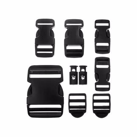 MIL-TEC 9 pcs Buckle Set - Black