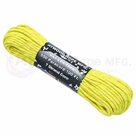 Amerikansk Paracord med Reflex - Neon Gul