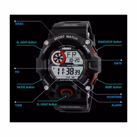 SKMEI Militärklocka - Svart