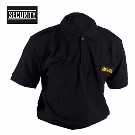 Hundförarpiké Kortärm - Svart