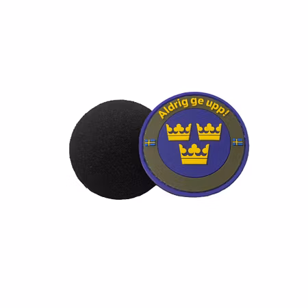 Gummi Märke Aldrig ge upp - Army Green/Blå