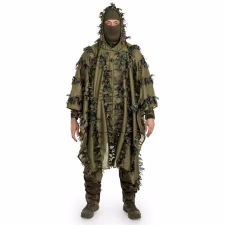 HELIKON-TEX LEAF GHILLIE PONCHO® - US WOODLAND