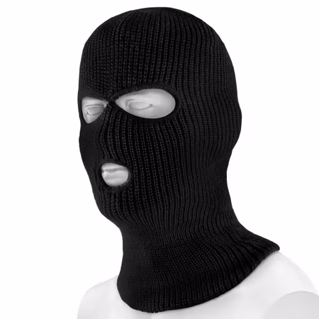 MIL-TEC by STURM 3-HOLE ACRLYIC BALACLAVA - BLACK