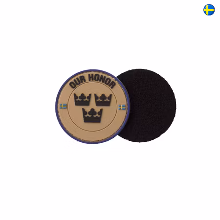 3D PVC Swedish Patch Our Honor - Sand